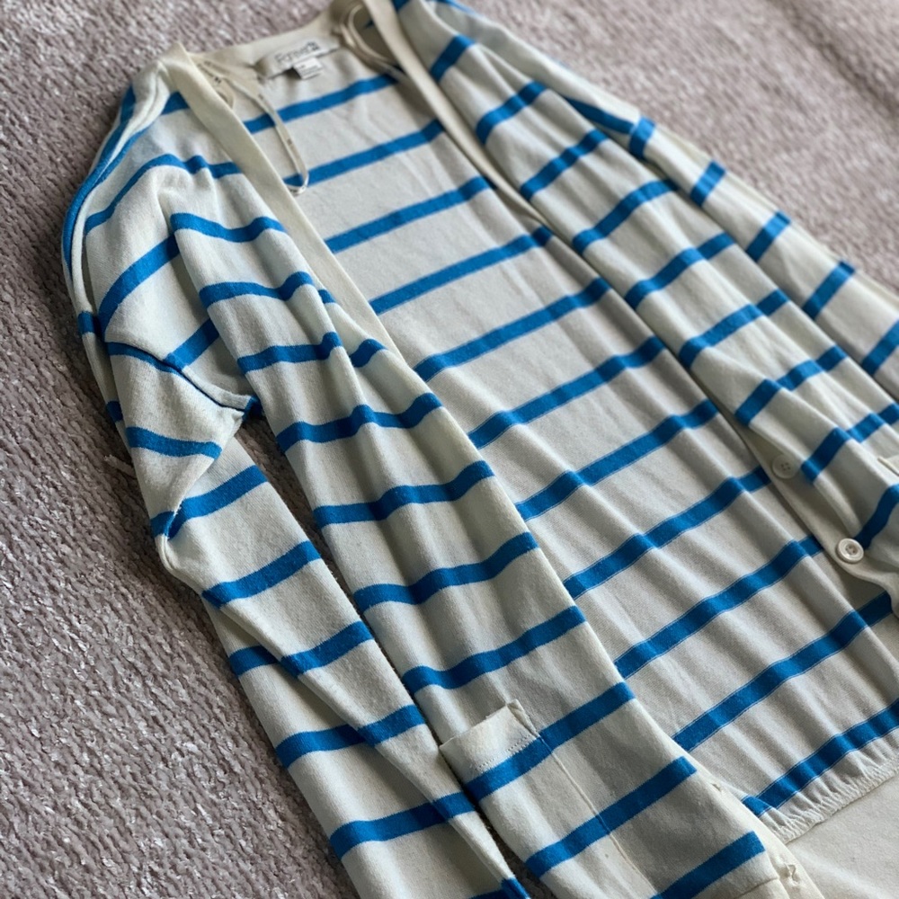 🔴LAST CHANCE! Blue and cream cardigan